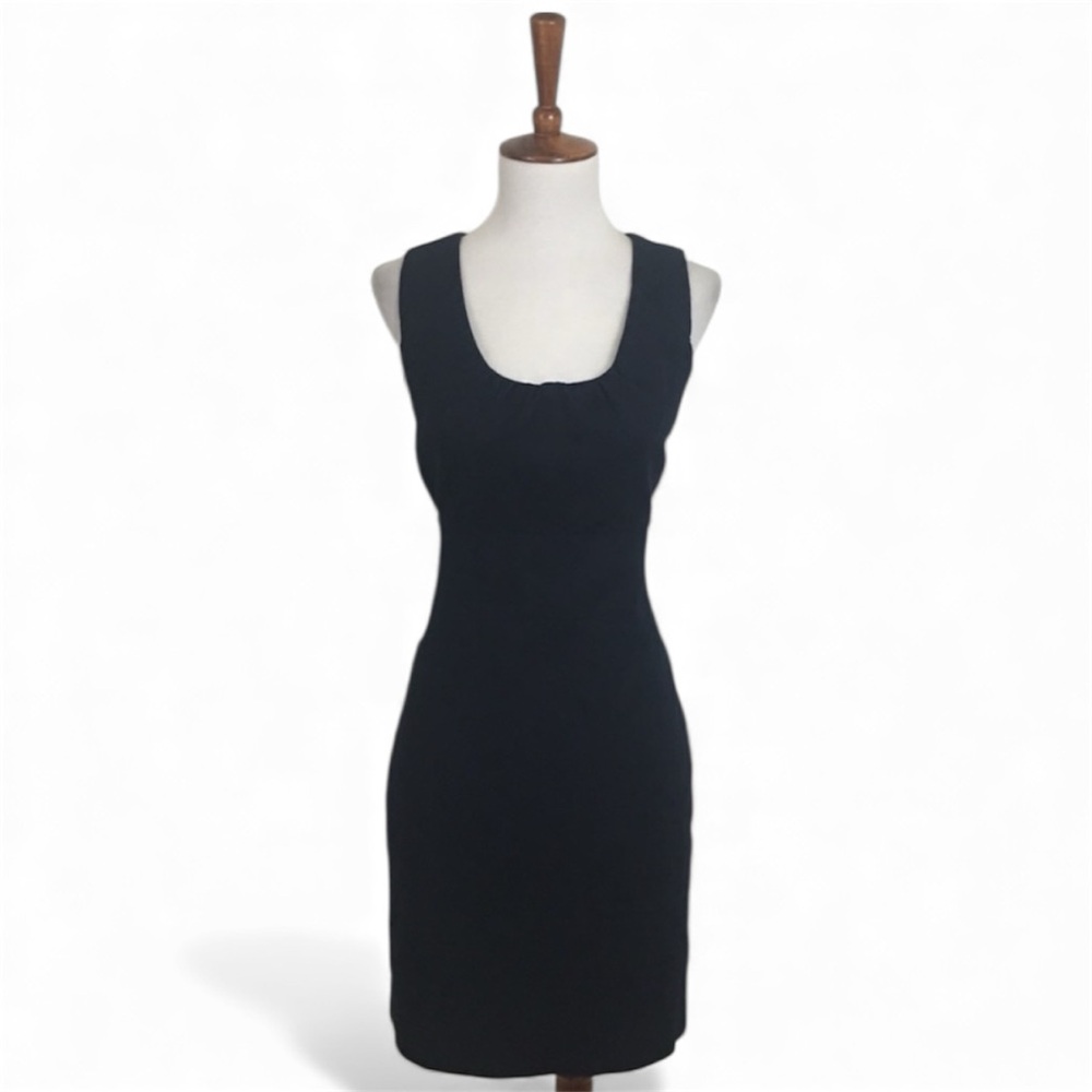 J. Crew Navy Allura Dress 0 100% Cotton Minimalist Preppy Corporate Chic Capsule